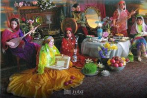 ایده پوشیدن لباس سنتی در کنار سفره هفت سین