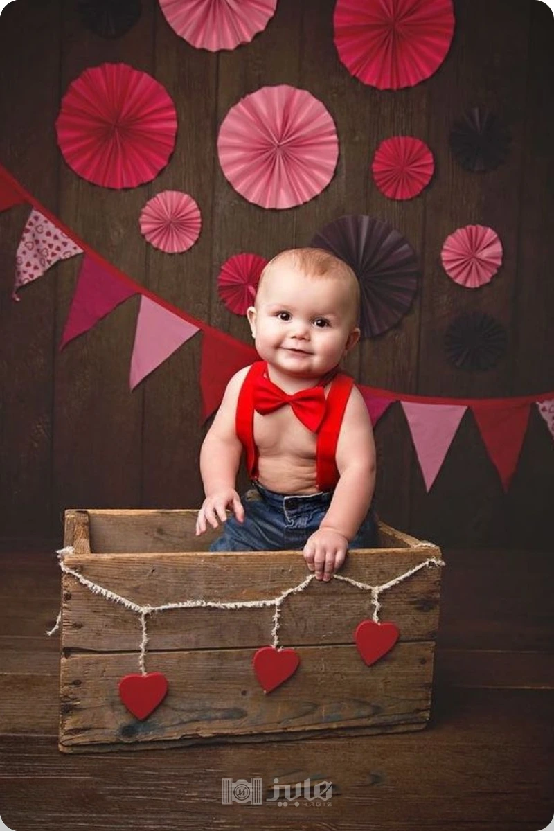 ژست عکاسی کودک ولنتاین