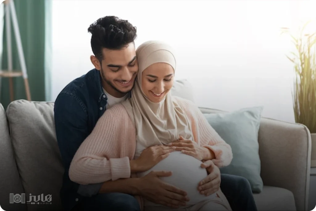 عکس خفن ژست عکس بارداری با حجاب