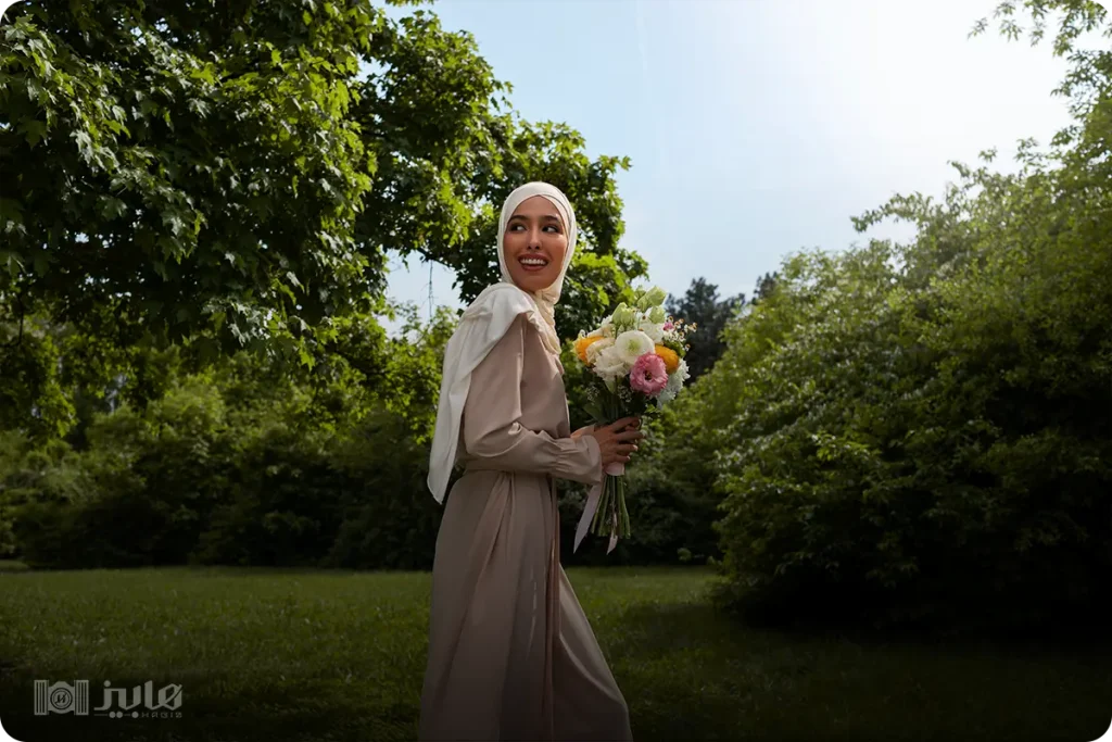 عکس خفن ژست عکس بارداری با حجاب