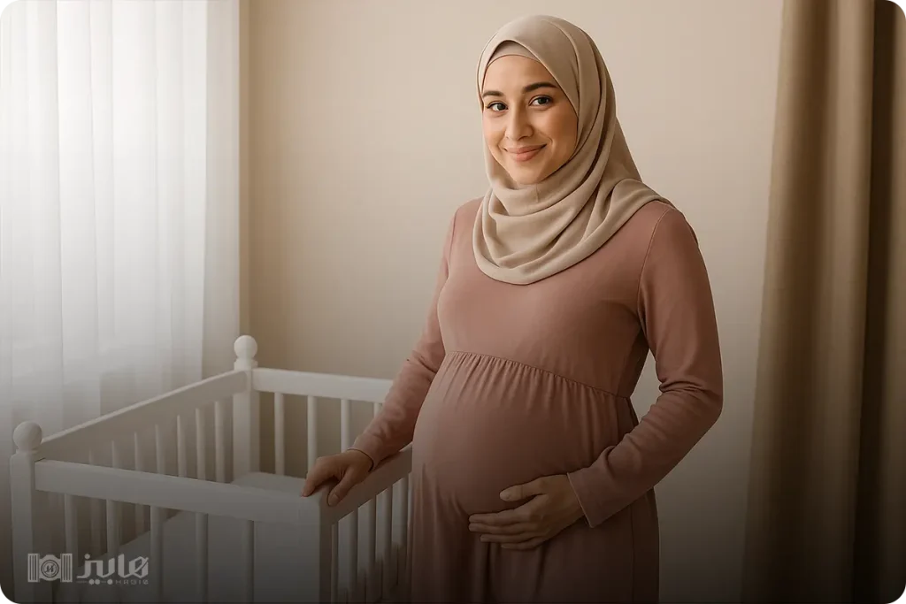 عکس خفن ژست عکس بارداری با حجاب
