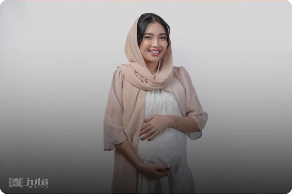 عکس خفن ژست عکس بارداری با حجاب