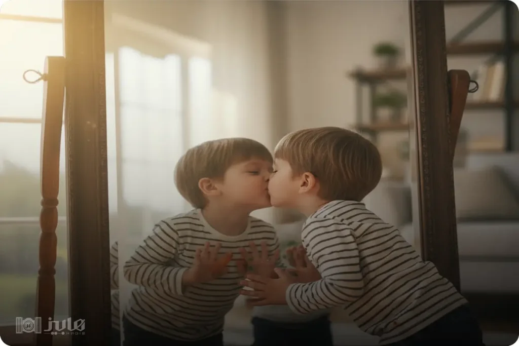  ژست عکس کودک در منزل