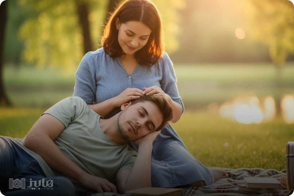 ژست خوابیدن روی پای هم