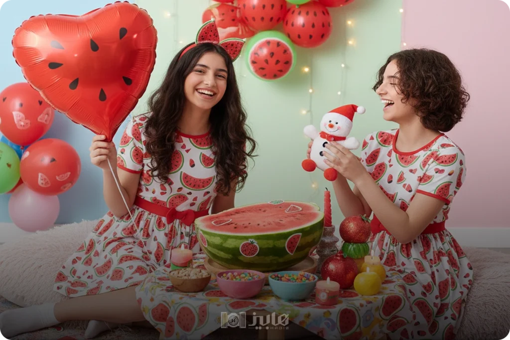 دکور کودکانه و دخترانه شاد برای شب یلدا